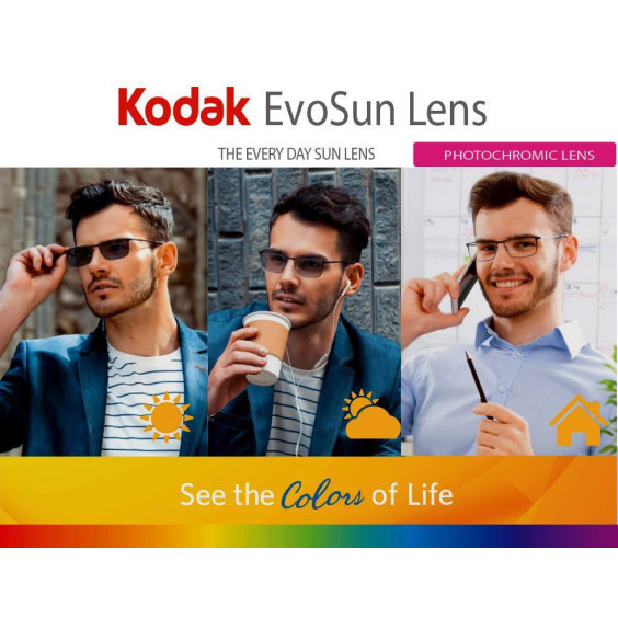 Kodak 1.56 EvoSun Photo Brown/Grey CleAR Kodak 1.56 EvoSun Photo Brown/Grey CleAR